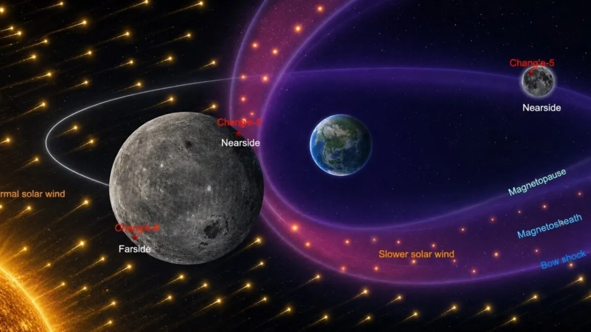 Invisible Shield Mystery: Earth's Damping of Solar Wind on Moon Revealed!