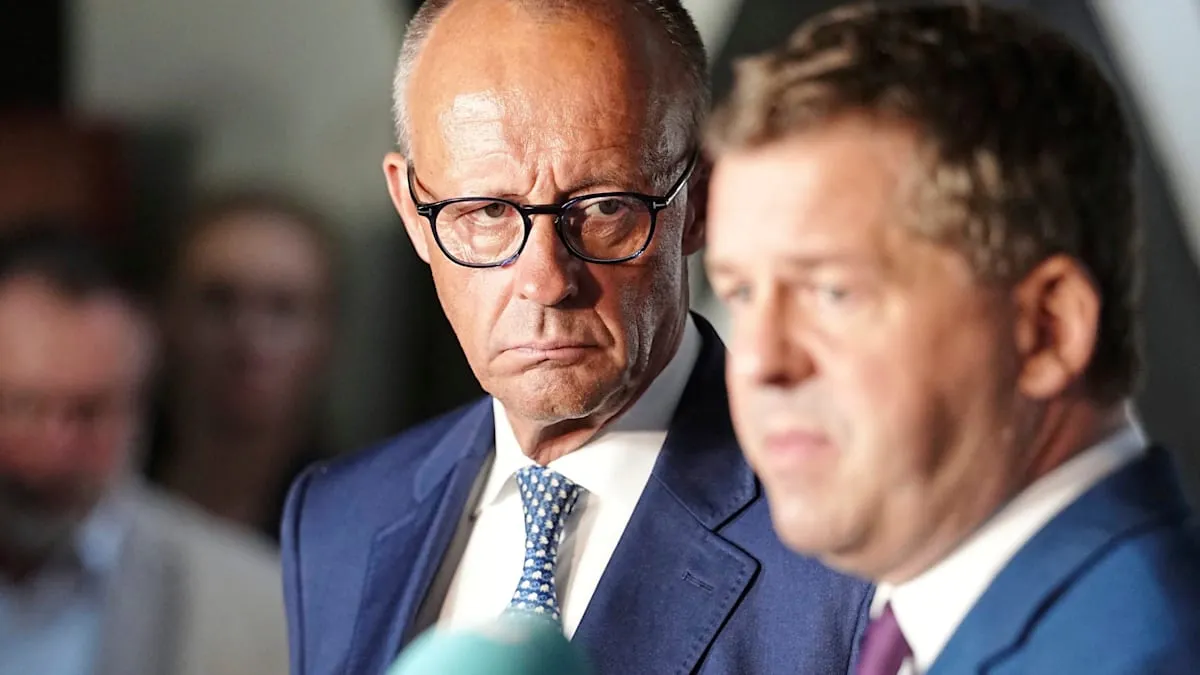 Merz Heckled by Crowd: Confident of Positive Election Outcome in Sachsen-Anhalt