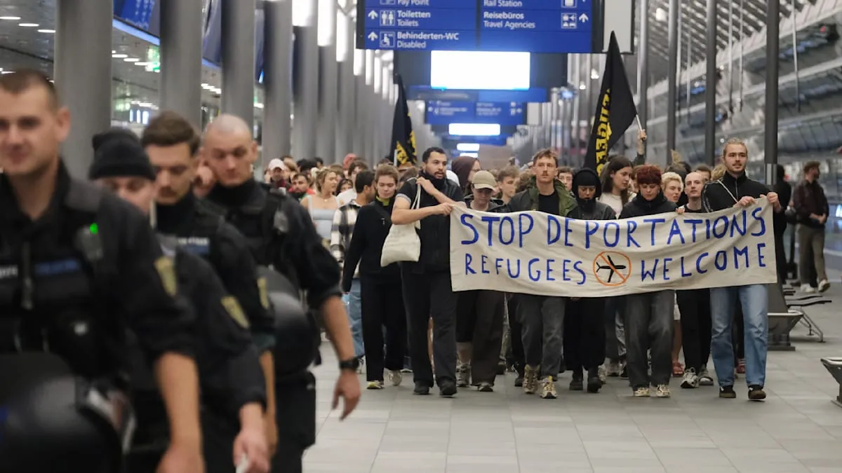 Tense Night in Leipzig: Deportation Flight Departs Amidst Fierce Airport Protests
