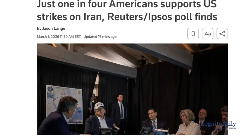 Warga AS Terbelah: Hanya 25% Dukung Serangan ke Iran, Survei Reuters Ungkap